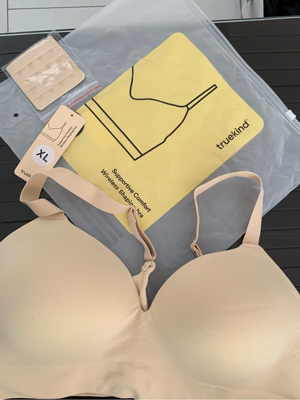 Truekind Wireless Shaping Bra - Nude, XL NEW